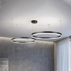 Arisha Ring Pendant Light – Modern Black and Gold Circular Ceiling Fixture