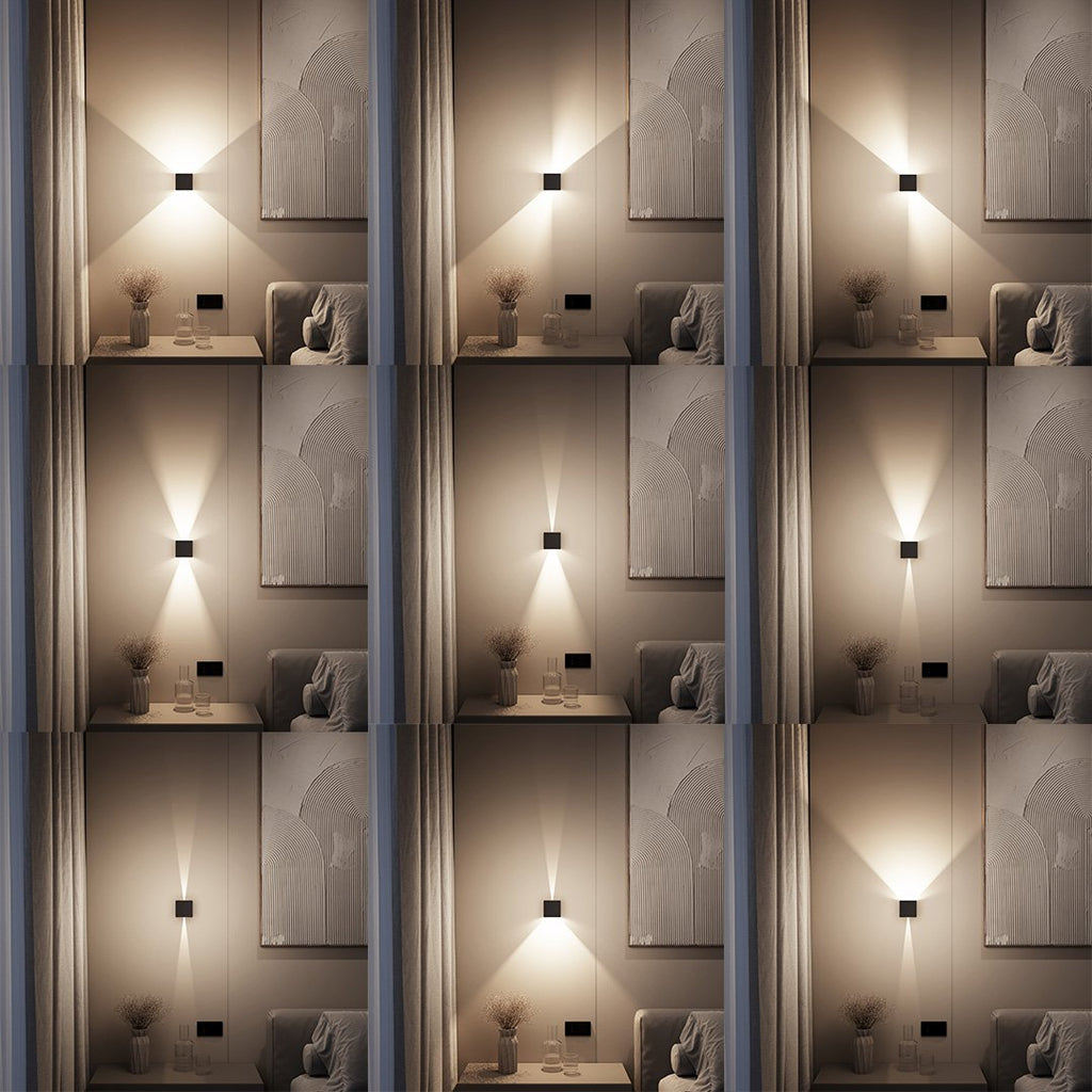 Xena Rechargeable LED Wall Light – Dimmable Black Aluminium Sconce