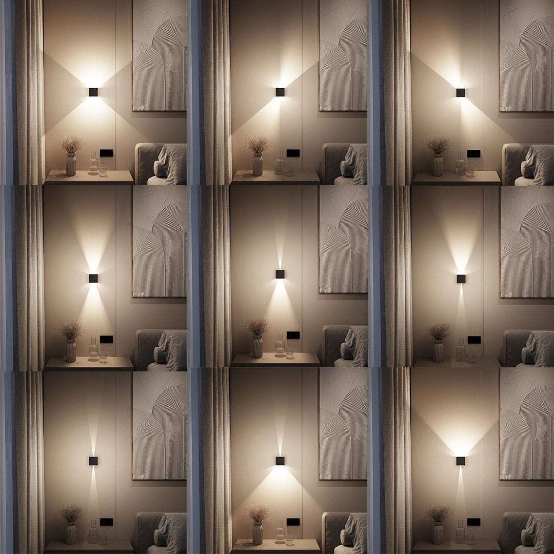 Xena Rechargeable LED Wall Light – Dimmable Black Aluminium Sconce