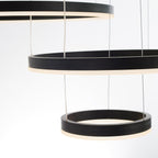 Arisha Ring Pendant Light – Modern Black and Gold Circular Ceiling Fixture