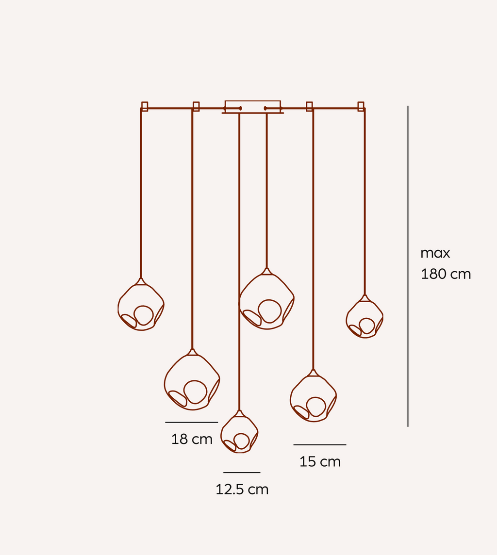 Somos Adjustable LED Pendant Light – Modern Metal Design with Height Adjustment