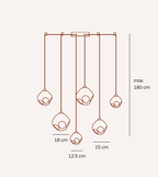 Somos Adjustable LED Pendant Light – Modern Metal Design with Height Adjustment