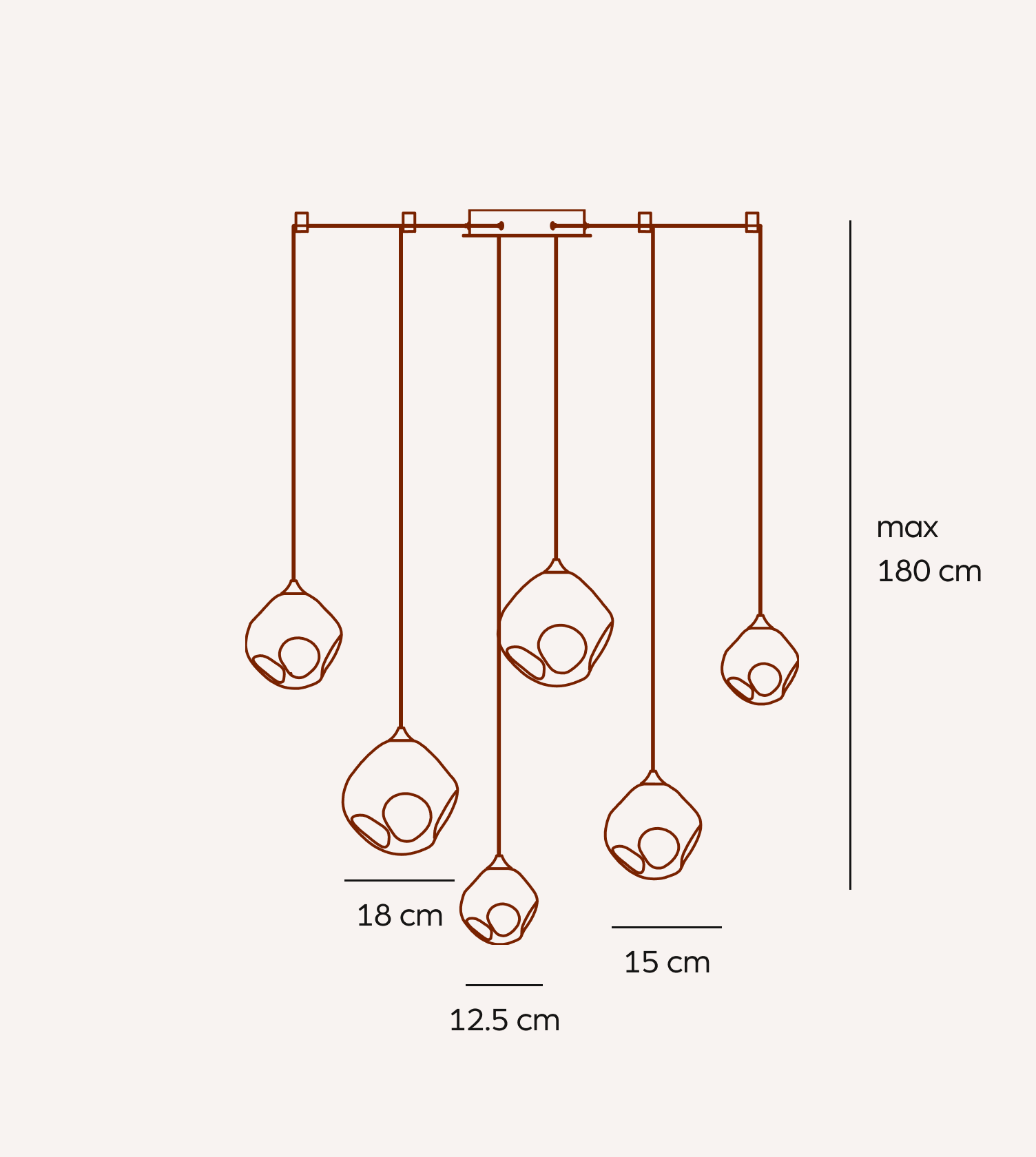 Somos Adjustable LED Pendant Light – Modern Metal Design with Height Adjustment