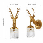 Alaric Stag Crystal Wall Sconce