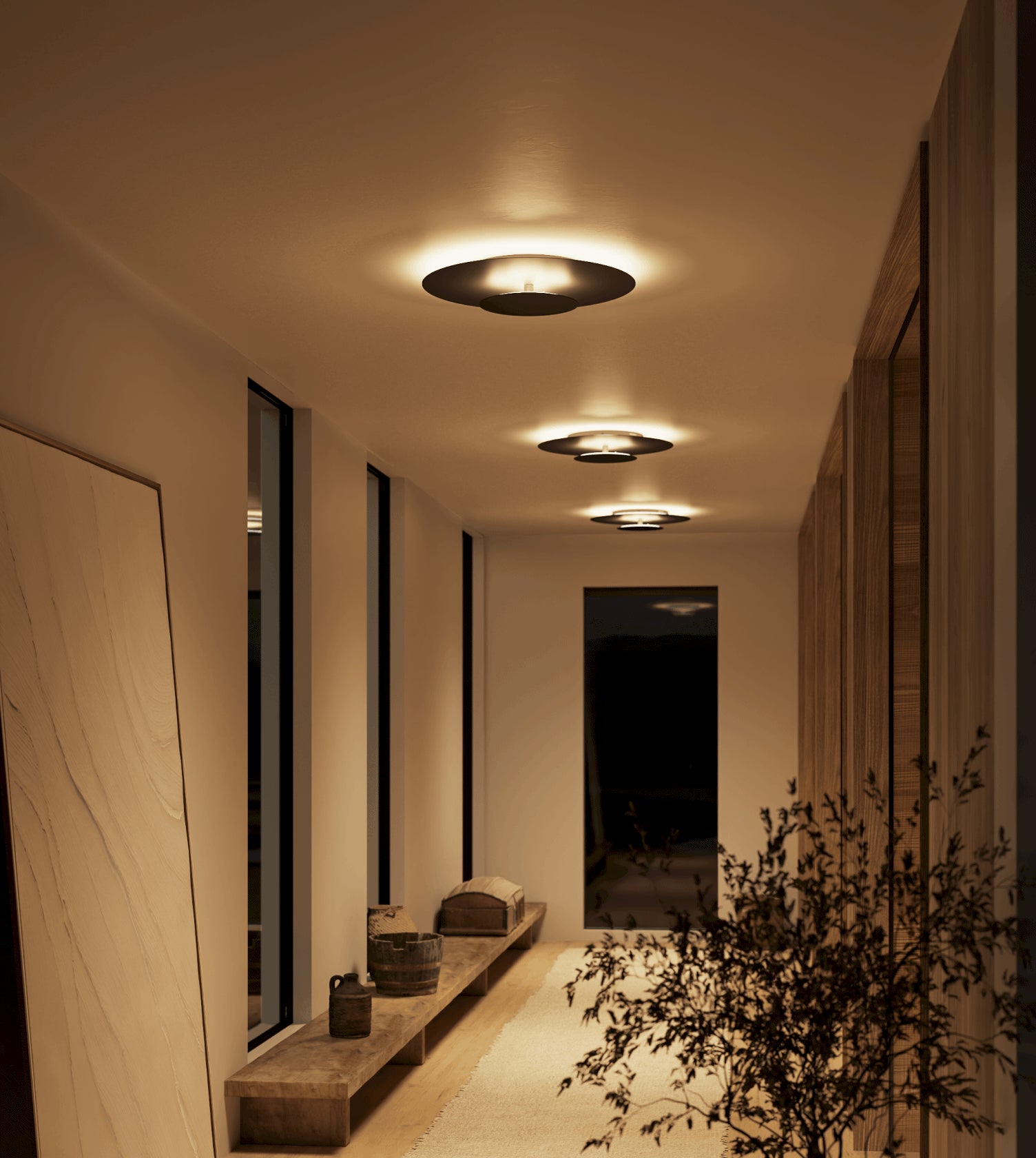 Tulio White LED Ceiling Light – Modern Design with Soft Indirect Illumination