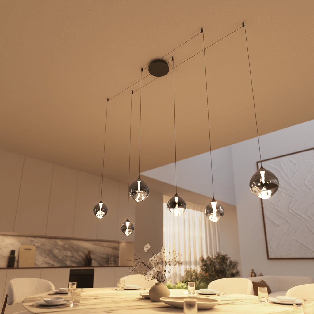 Somos Adjustable LED Pendant Light – Modern Metal Design with Height Adjustment