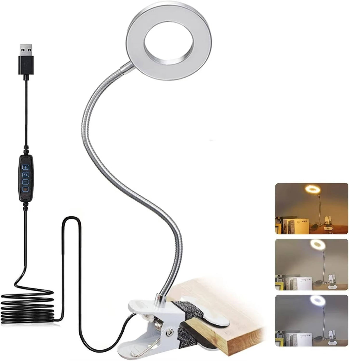 Clamp-On Adjustable Desk Lamp