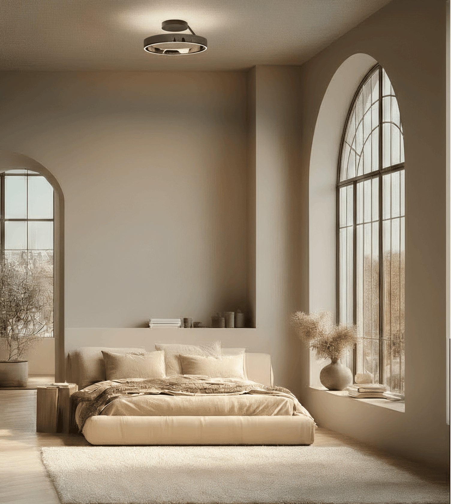 Solei Dimmable LED Ceiling Light – Elegant Aluminium Design with Adjustable Brightness