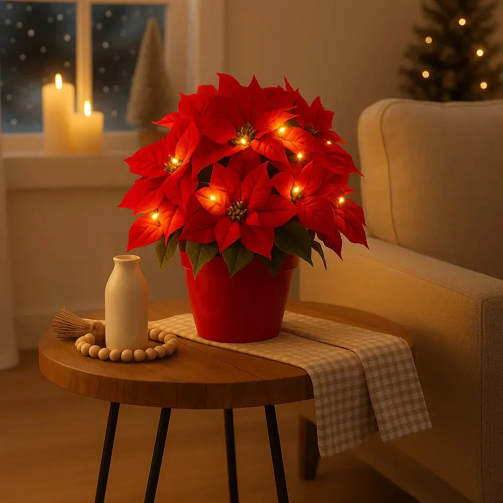 RubyBloom Glow LED Flower Lamp – Decorative Light