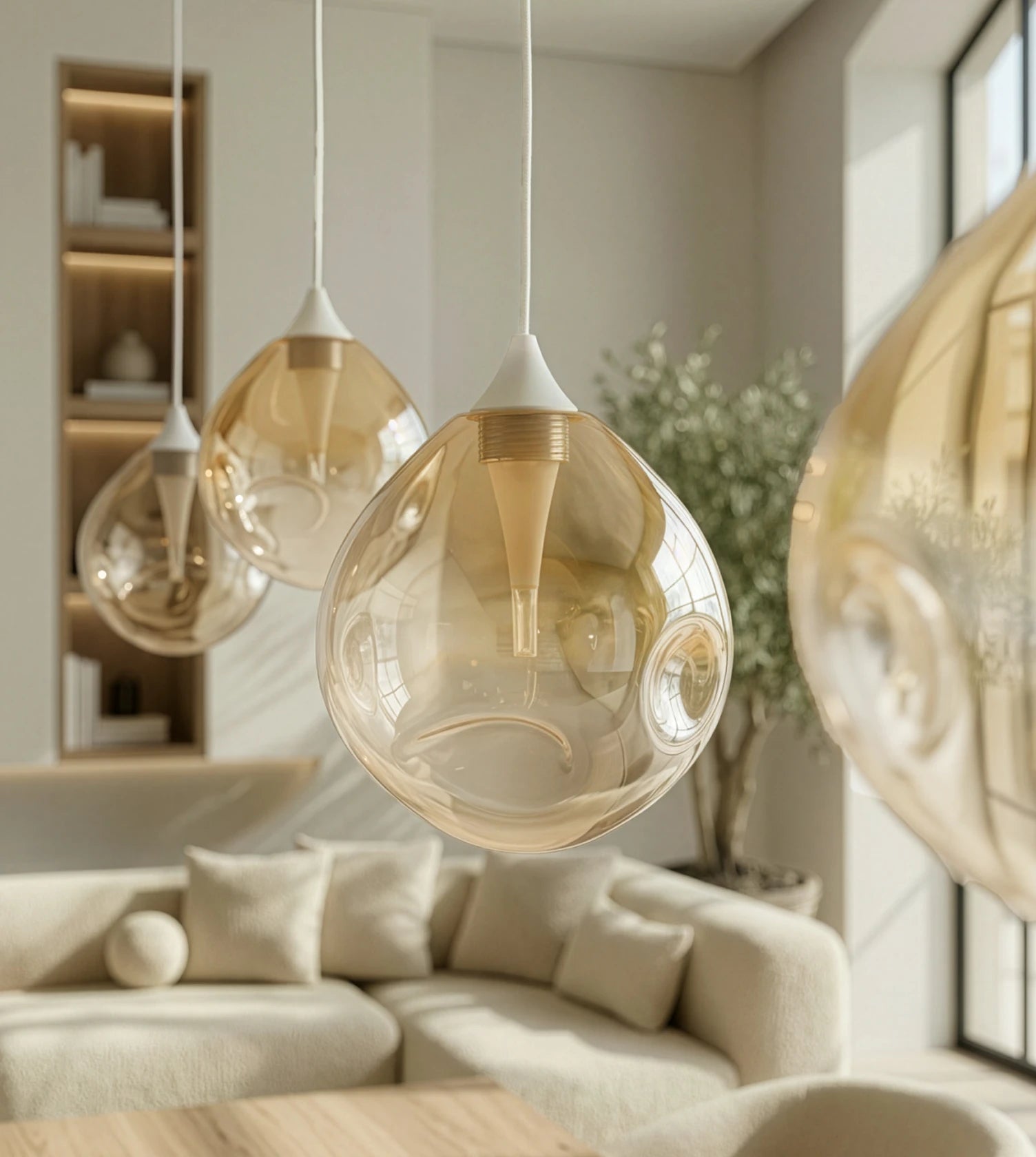 Somos Adjustable LED Pendant Light – Modern Metal Design with Height Adjustment