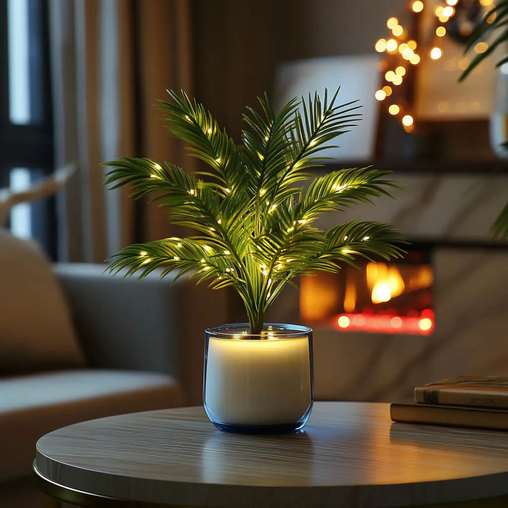 Palmenzauber LED Palm Leaf Lamp – Tropical Green Accent Light