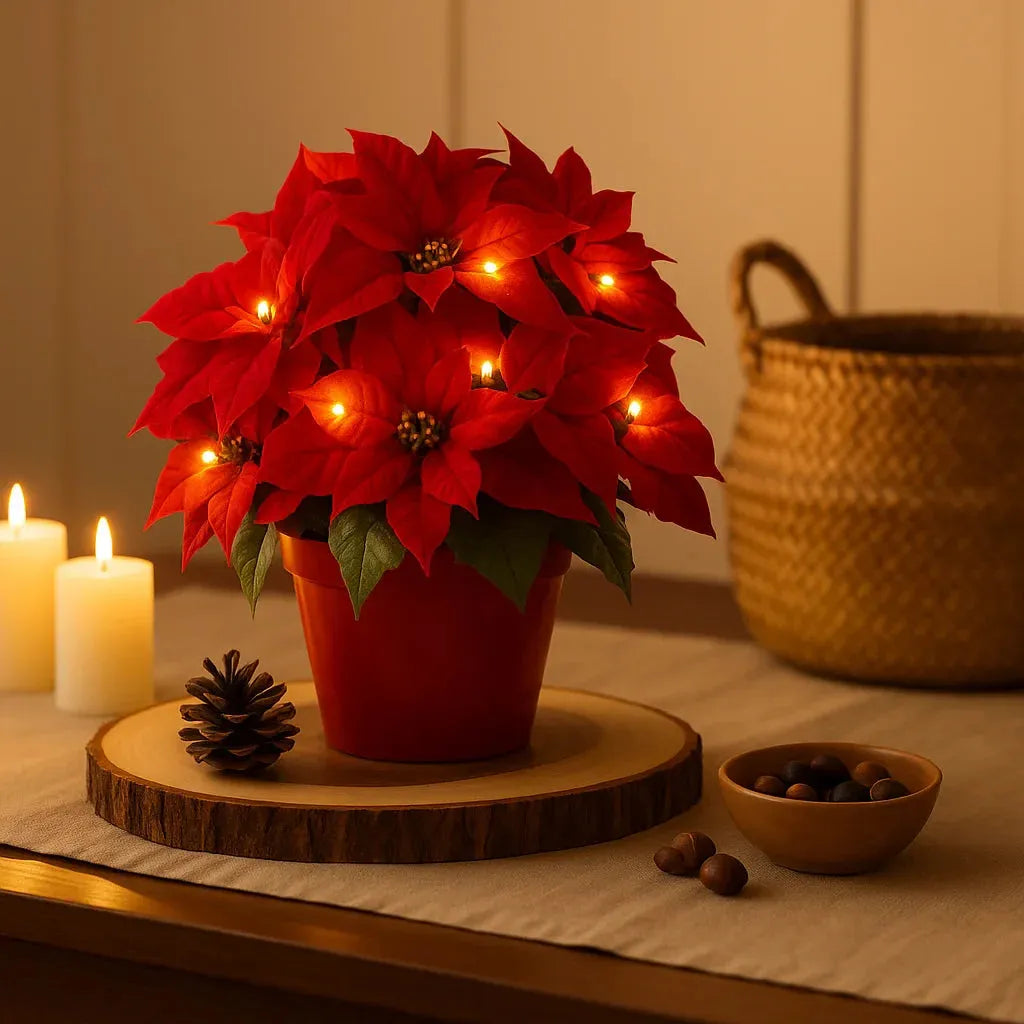 RubyBloom Glow LED Flower Lamp – Decorative Light