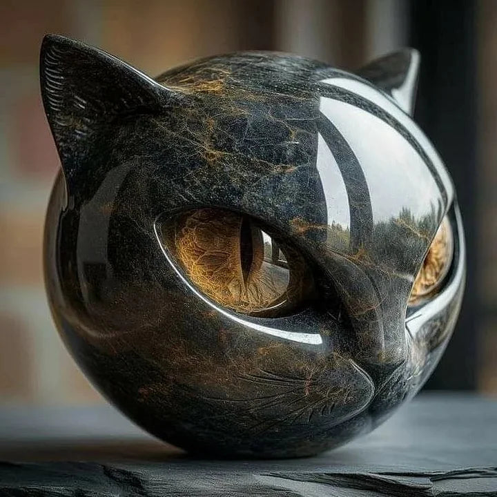 NoirCat Cat Head Sculpture