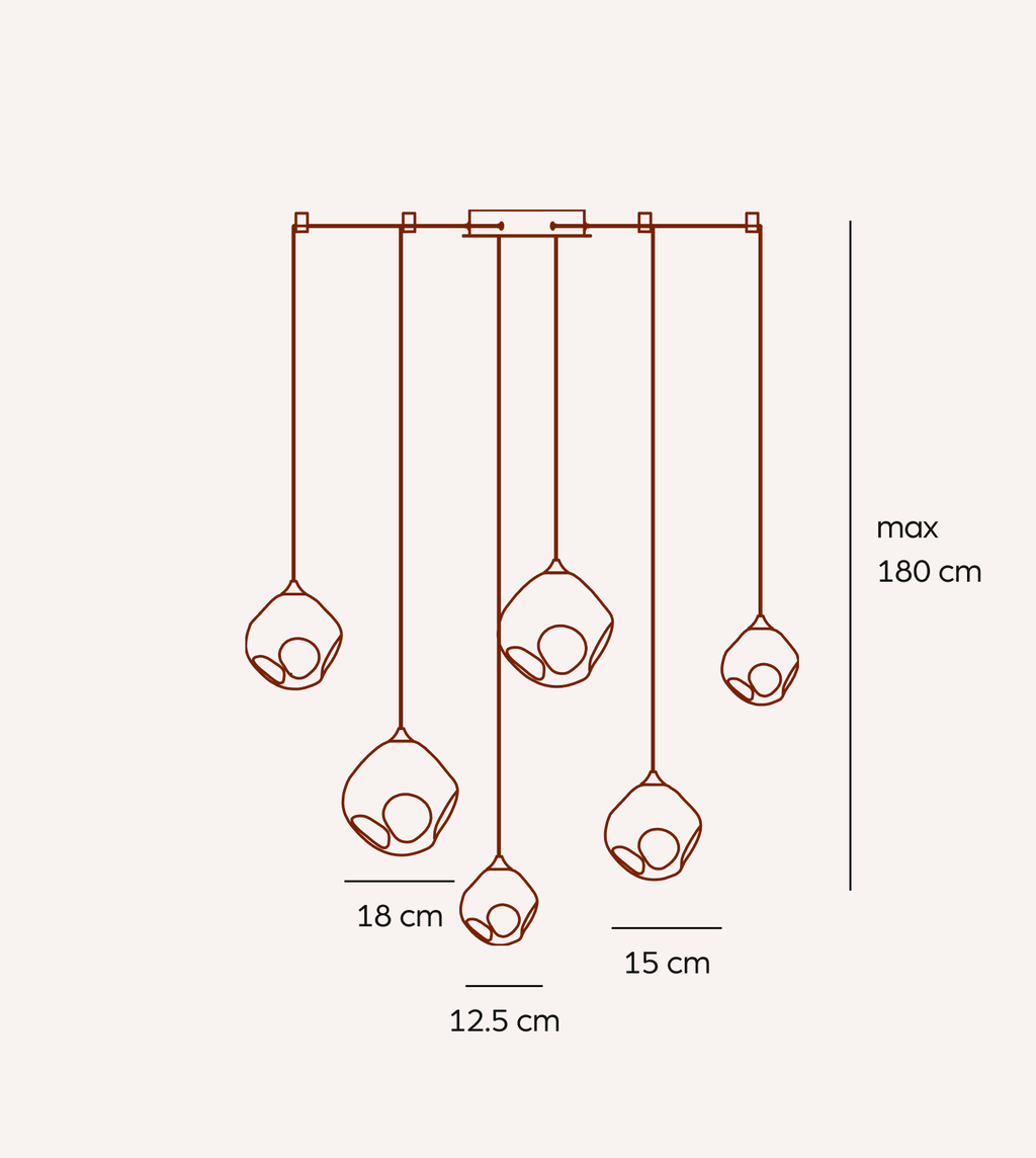 Somos Adjustable LED Pendant Light – Modern Metal Design with Height Adjustment