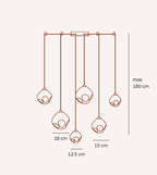 Somos Adjustable LED Pendant Light – Modern Metal Design with Height Adjustment