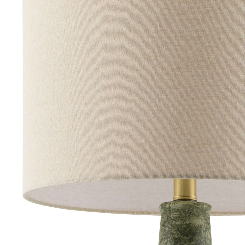 Hand-Painted Green Ceramic Table Lamp