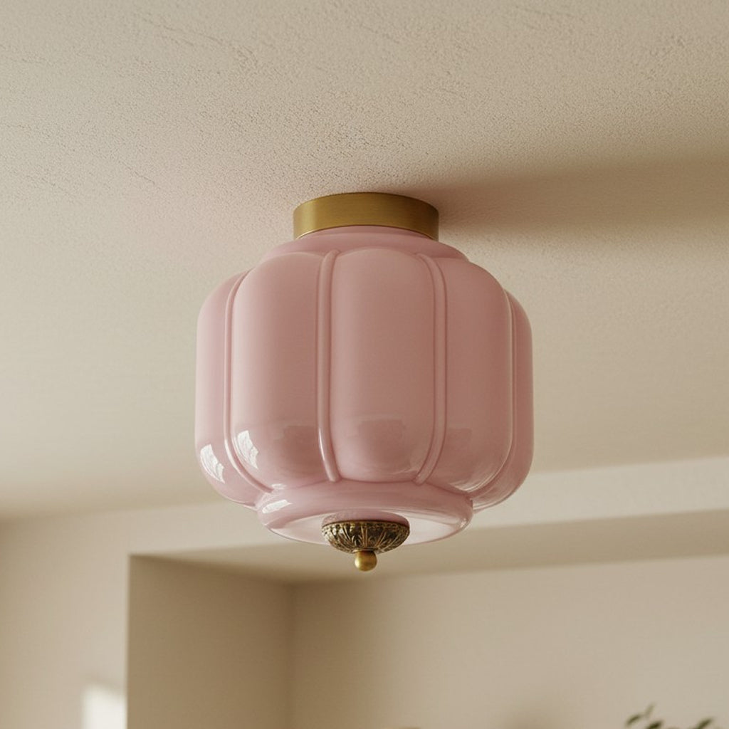 Karen Vintage Glass Lantern Ceiling Light