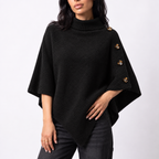 Women's Knitted Turtleneck Poncho