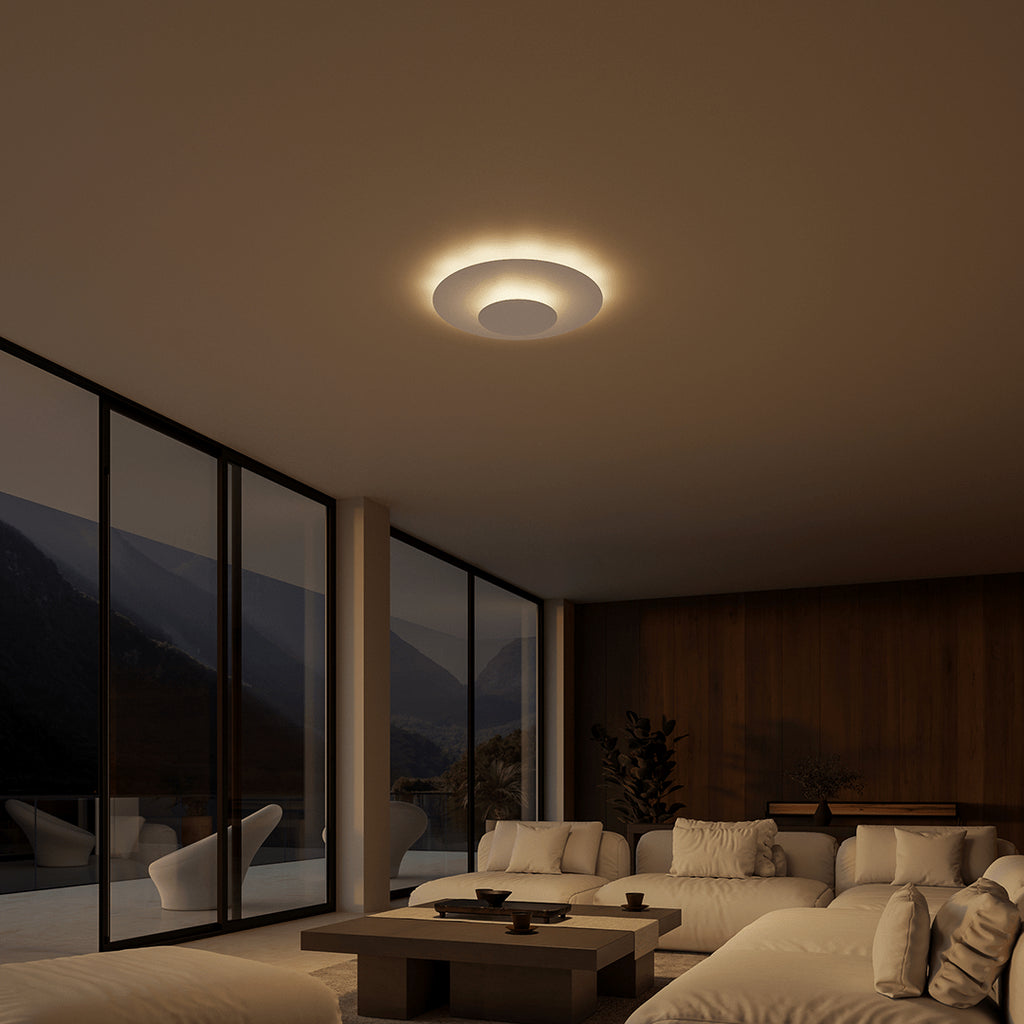 Tulio White LED Ceiling Light – Modern Design with Soft Indirect Illumination