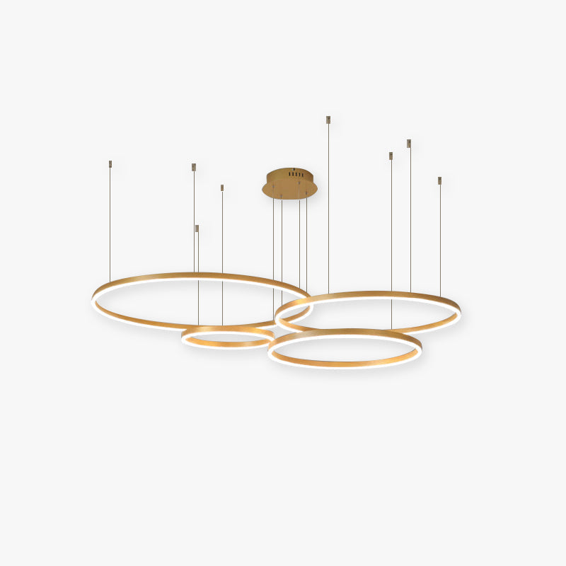 Arisha Ring Pendant Light – Modern Black and Gold Circular Ceiling Fixture