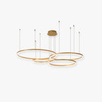 Arisha Ring Pendant Light – Modern Black and Gold Circular Ceiling Fixture
