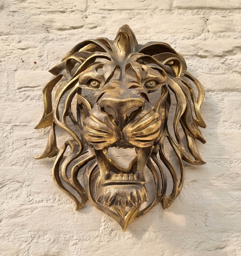 Lion Head Wall Sculpture