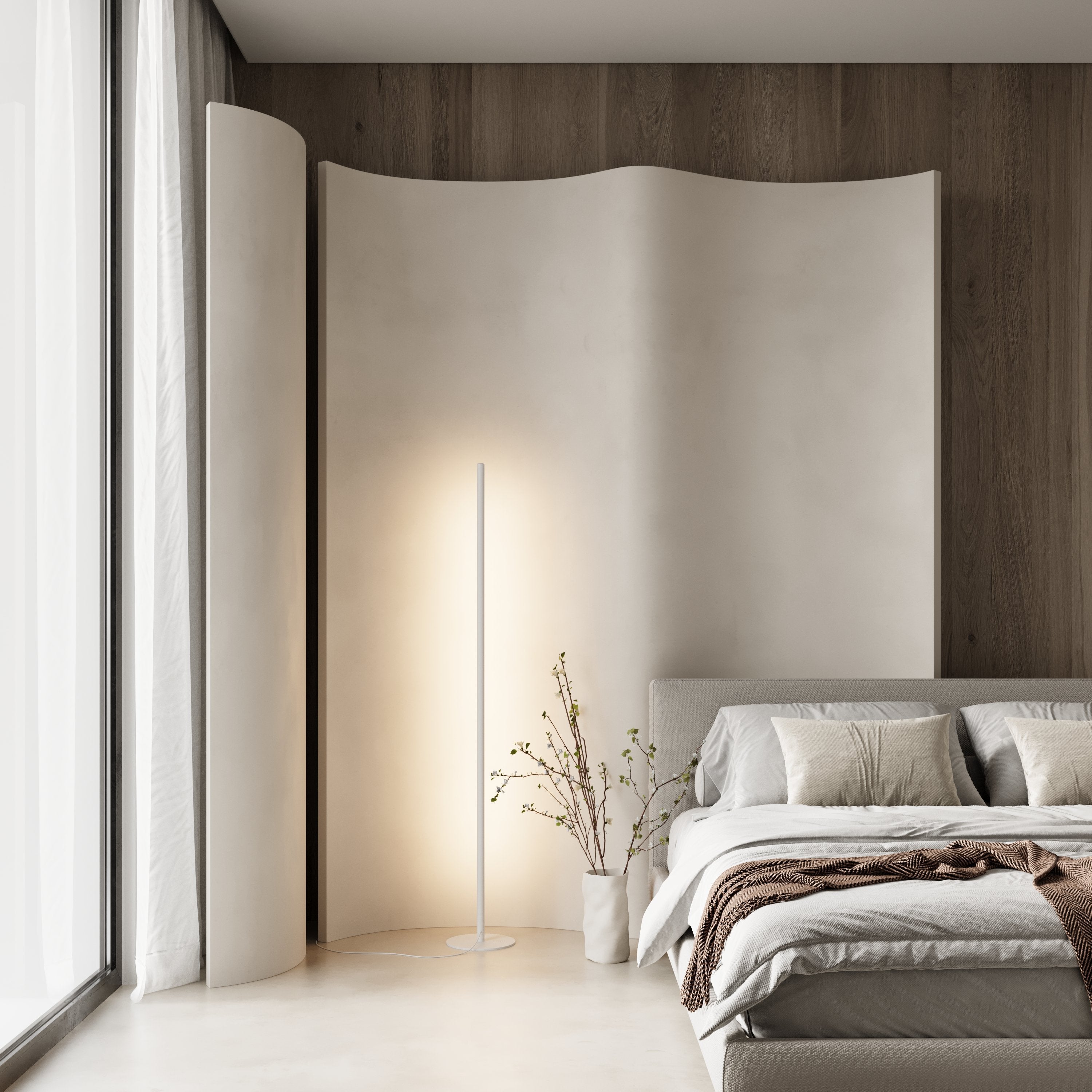 Selene Dimmable LED Floor Lamp – Elegant Aluminium Design with Adjustable Brightness