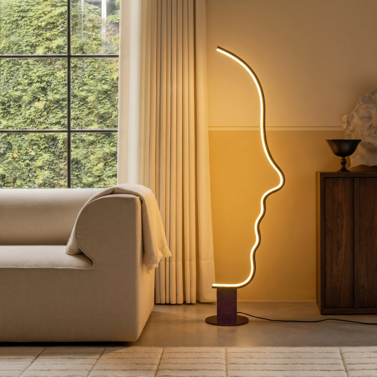 Face Sculptural Floor Lamp