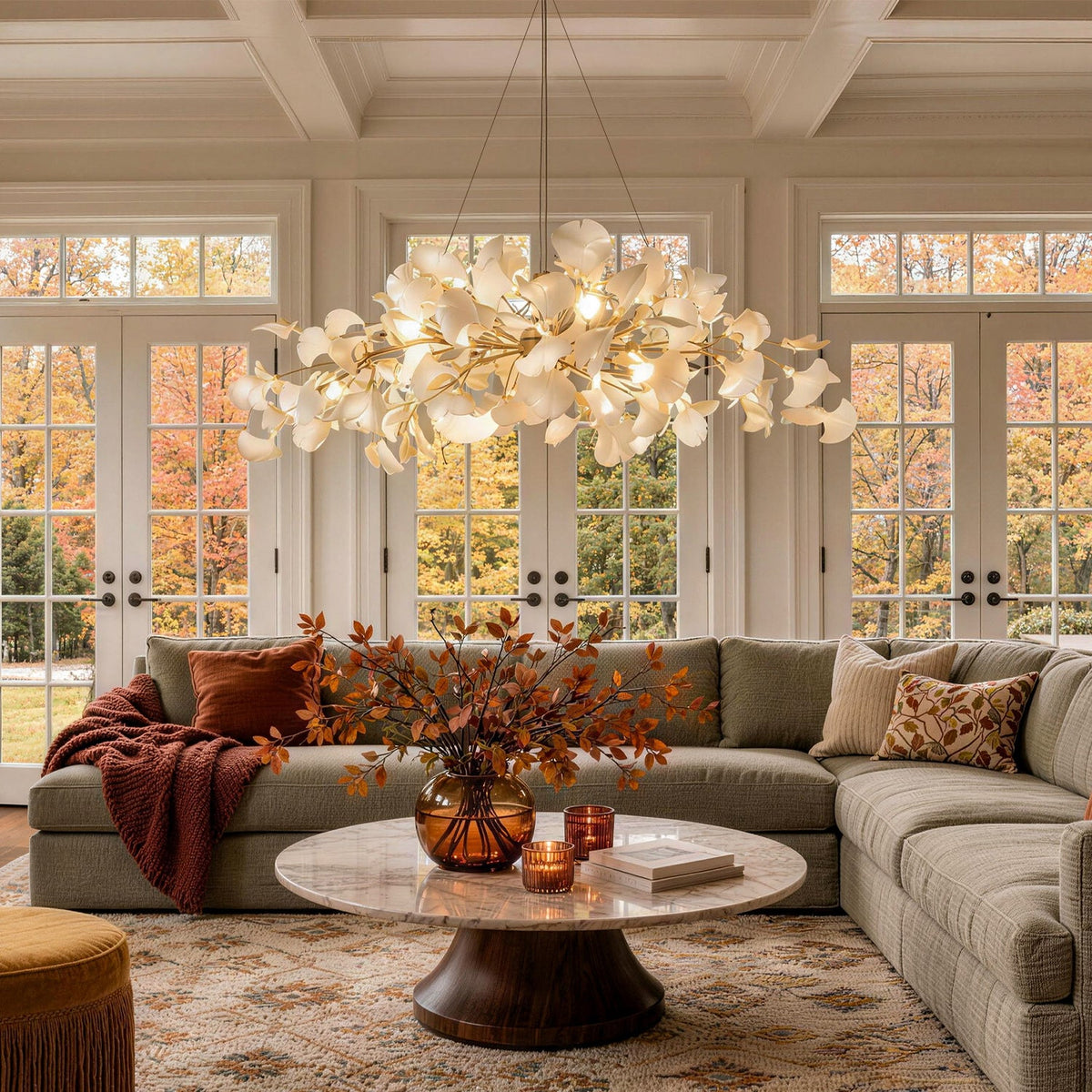 Aurelia Ginkgo Leaf Chandelier
