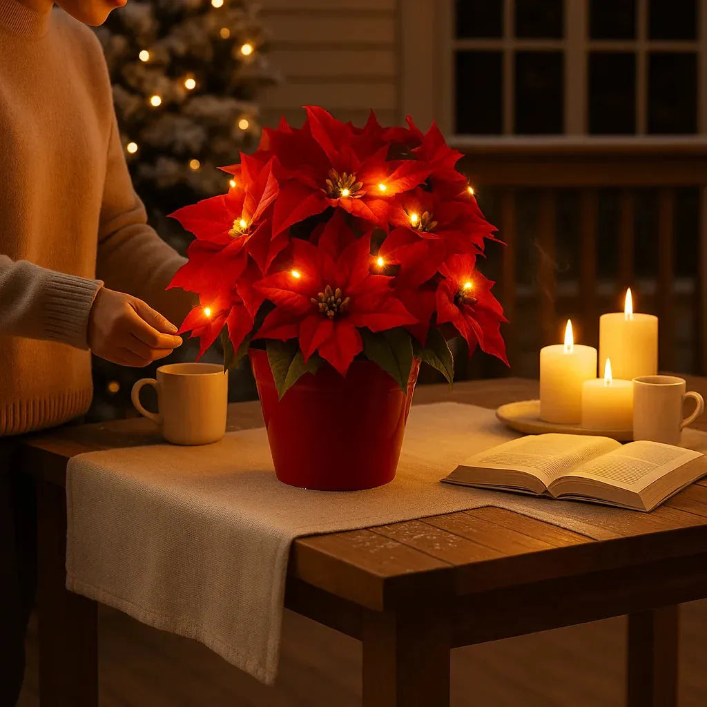 RubyBloom Glow LED Flower Lamp – Decorative Light