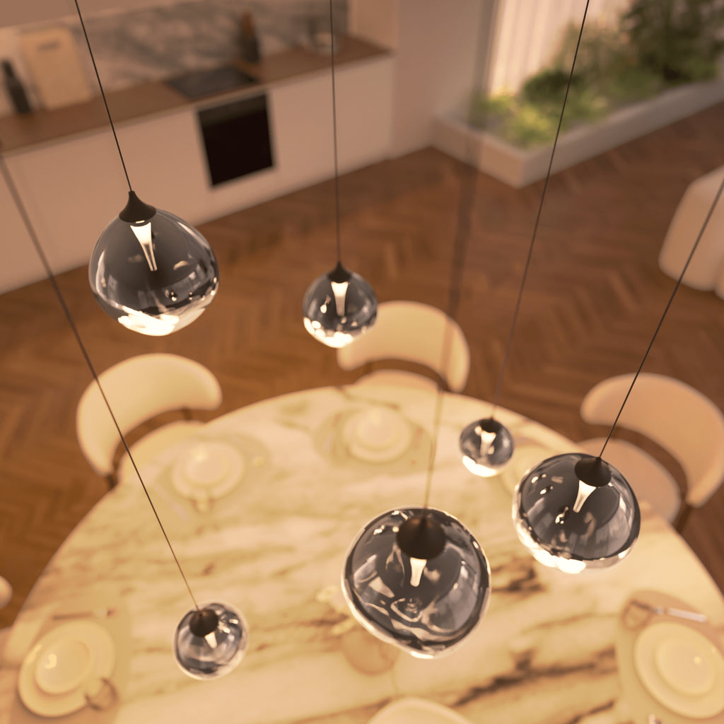 Somos Adjustable LED Pendant Light – Modern Metal Design with Height Adjustment