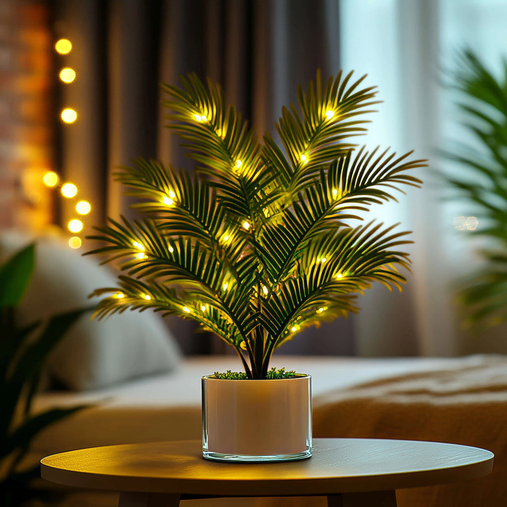 Palmenzauber LED Palm Leaf Lamp – Tropical Green Accent Light