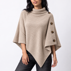 Women's Knitted Turtleneck Poncho