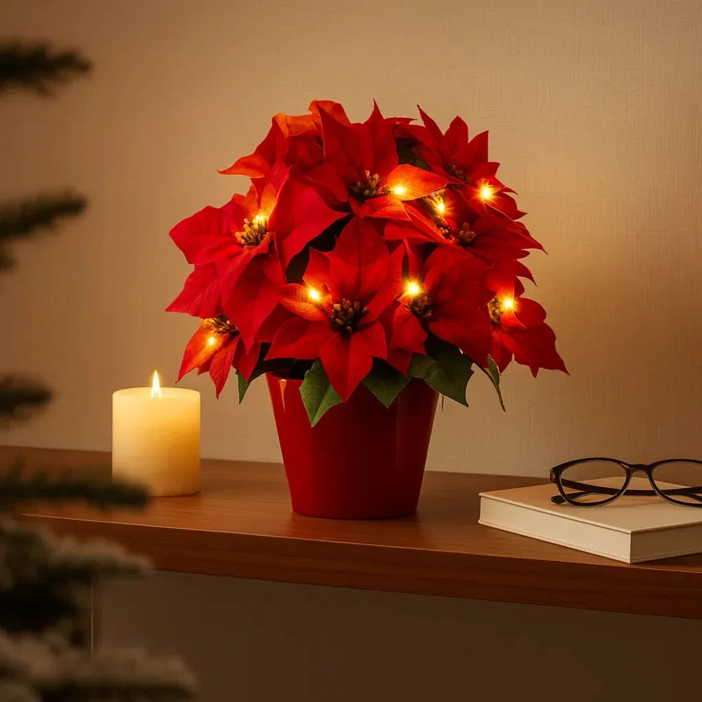 RubyBloom Glow LED Flower Lamp – Decorative Light