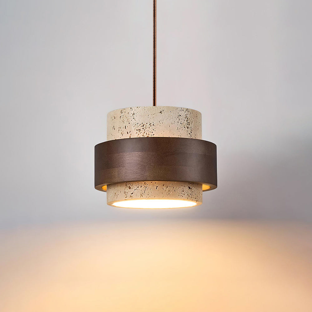 Perra Travertine Pendant Light