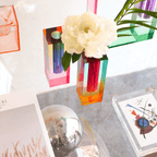 Fleur Iridescent Acrylic Vase