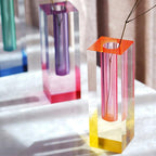 Fleur Iridescent Acrylic Vase