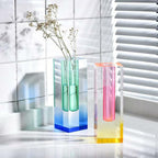 Fleur Iridescent Acrylic Vase