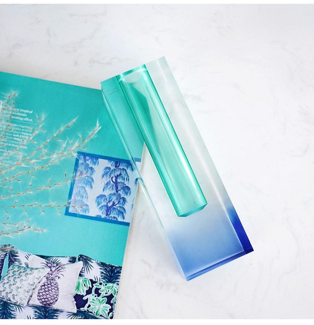 Fleur Iridescent Acrylic Vase