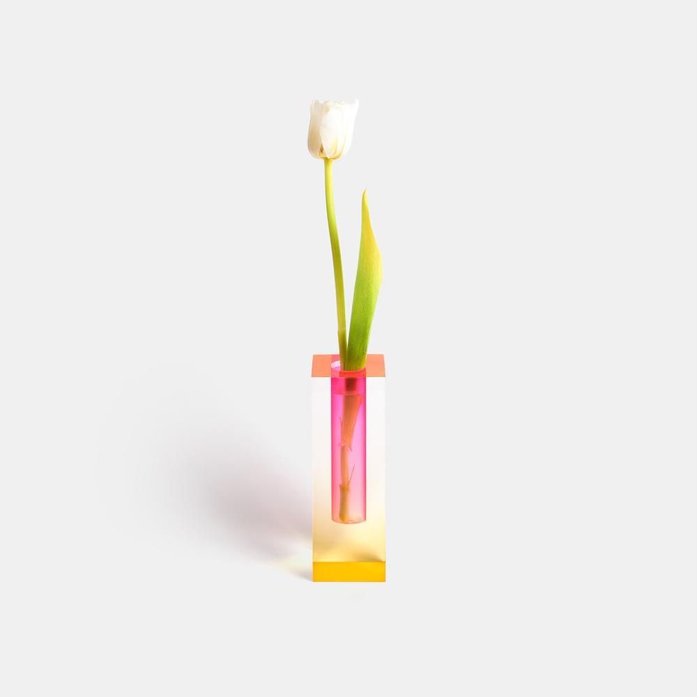 Fleur Iridescent Acrylic Vase