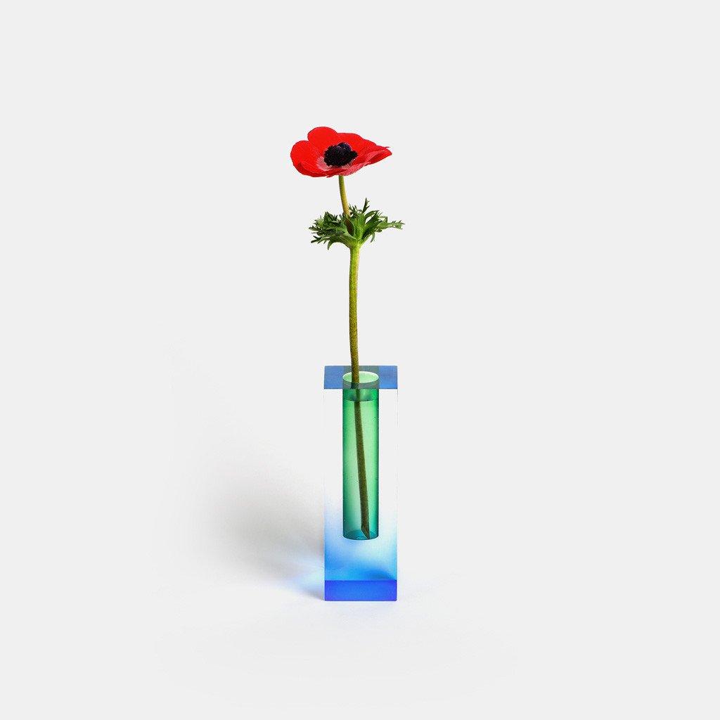 Fleur Iridescent Acrylic Vase