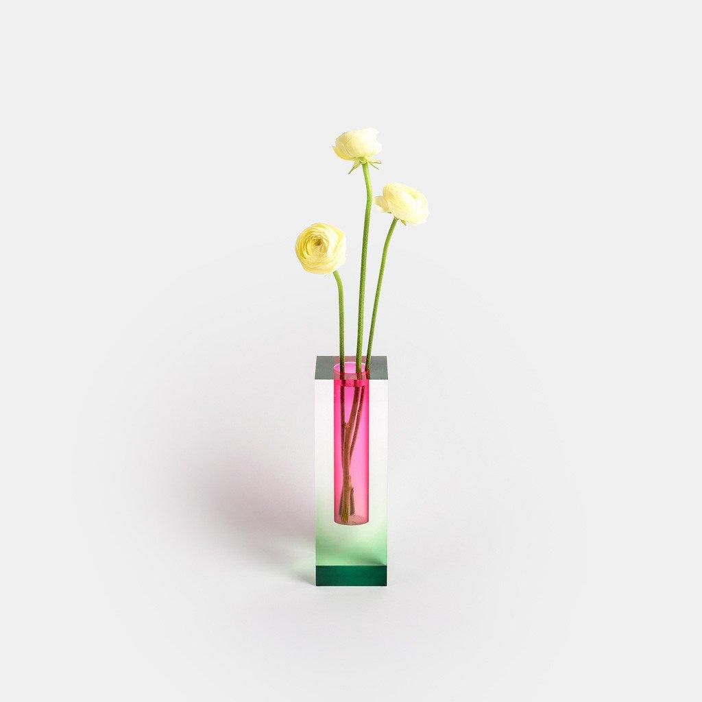 Fleur Iridescent Acrylic Vase