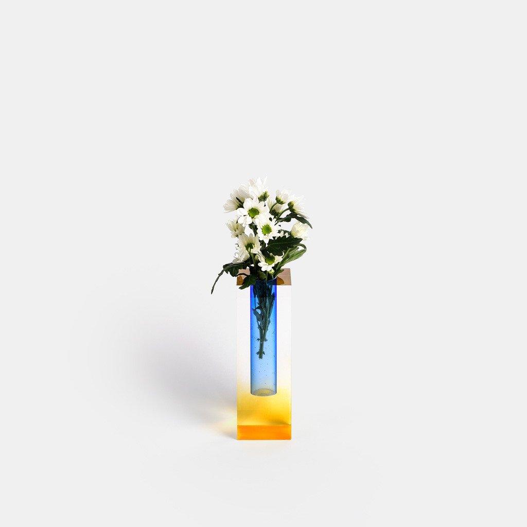 Fleur Iridescent Acrylic Vase