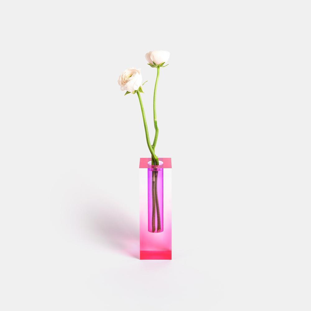 Fleur Iridescent Acrylic Vase