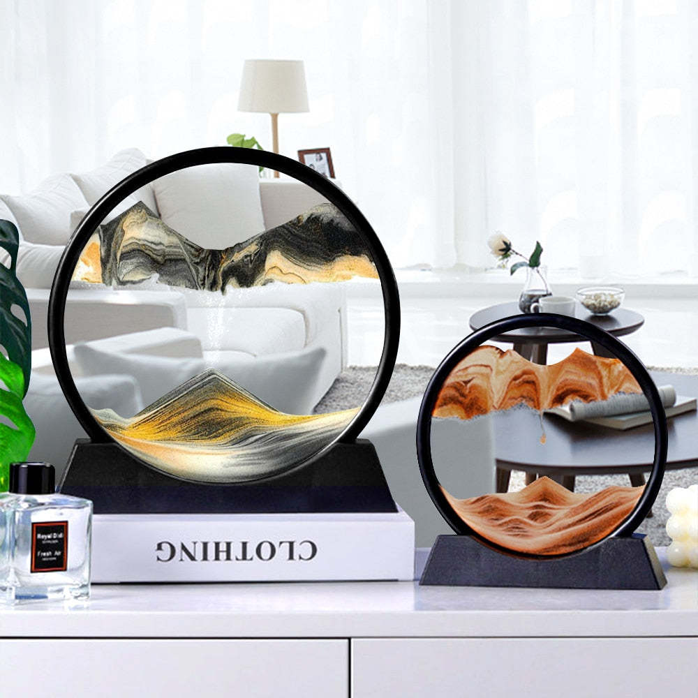 3D Moving Sand Art – Decorative Glass Display