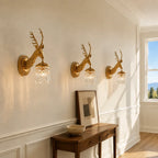Alaric Stag Crystal Wall Sconce