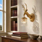 Alaric Stag Crystal Wall Sconce
