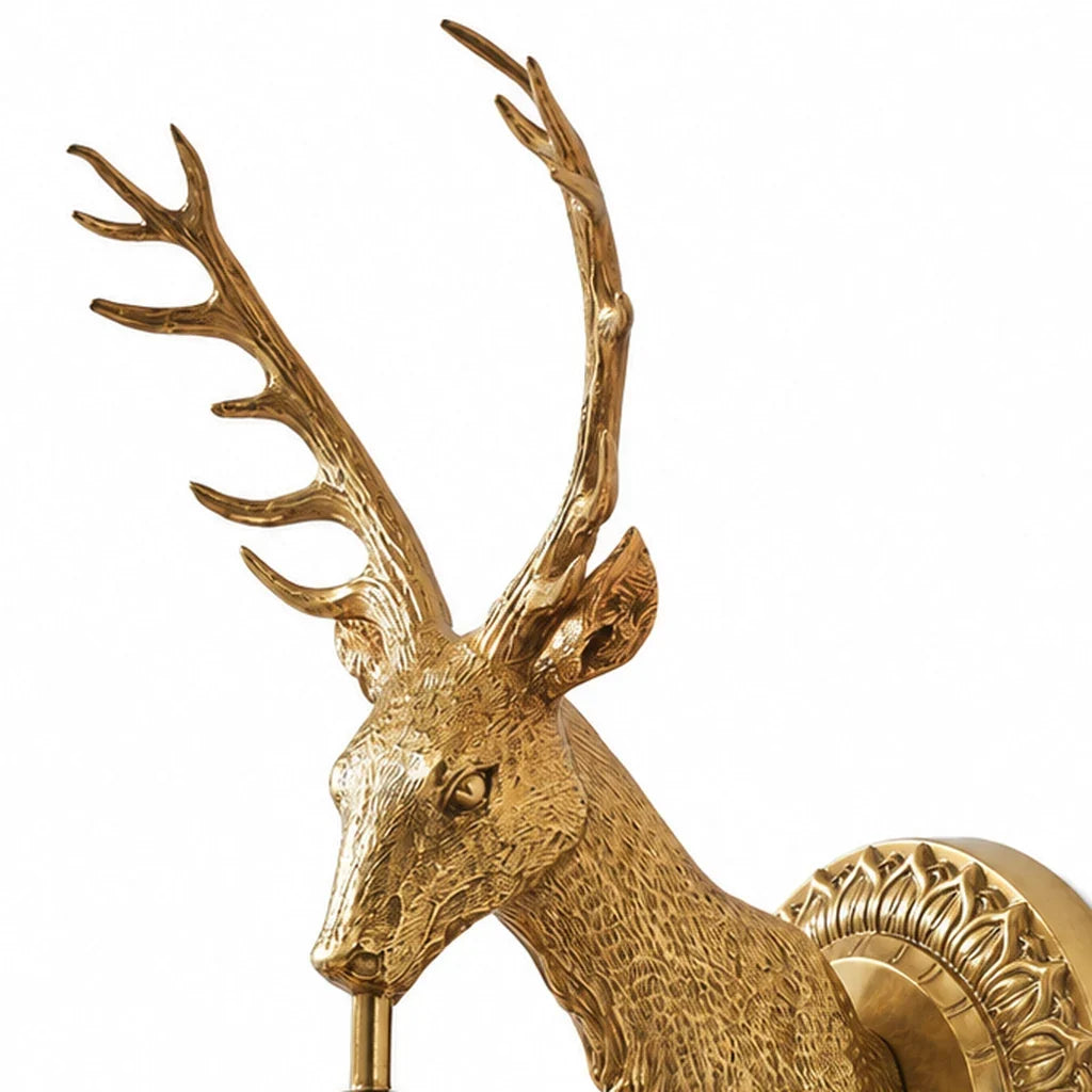 Alaric Stag Crystal Wall Sconce