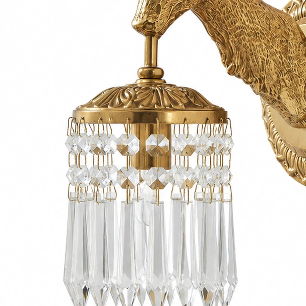 Alaric Stag Crystal Wall Sconce
