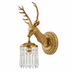 Alaric Stag Crystal Wall Sconce